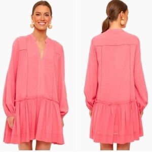 Tuckernuck Pomander Place Ophelia Cover Up Dress Women's Small Pink Cotton Gauze